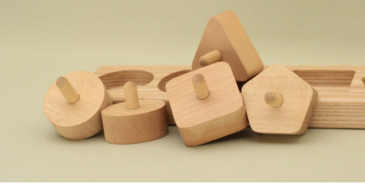 A charming wooden toy set that includes assorted wooden pieces, perfect for fostering imaginative play.