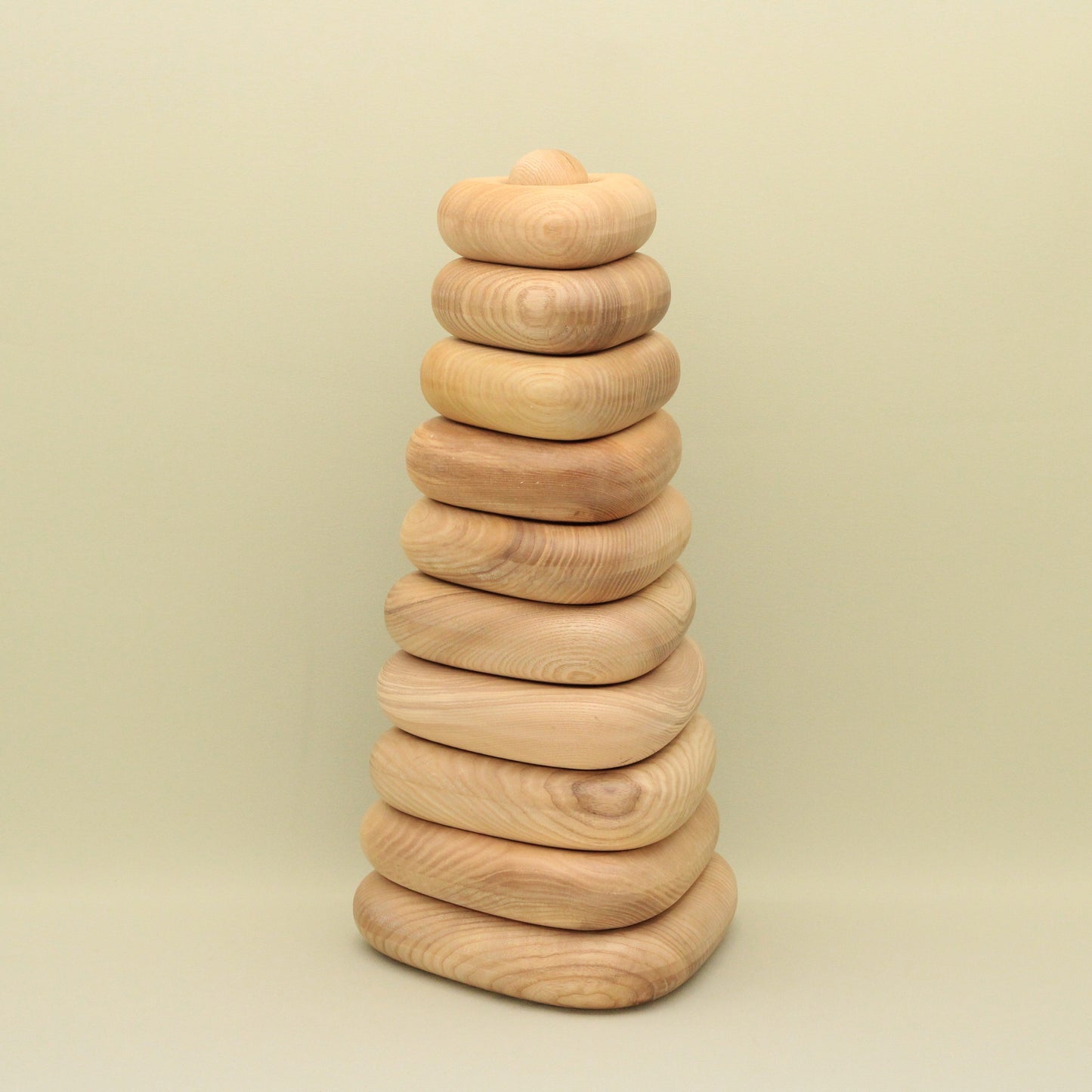 Lotes Toys Natural Giant Triangle Wooden Stacking Pyramid GP02