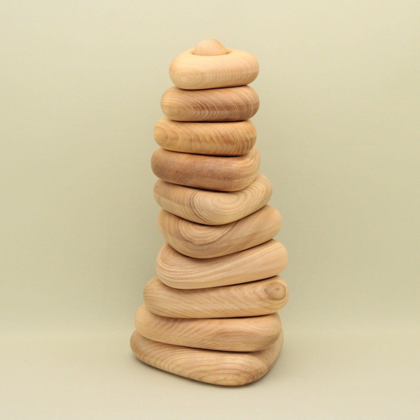 Lotes Toys Natural Giant Triangle Wooden Stacking Pyramid GP02