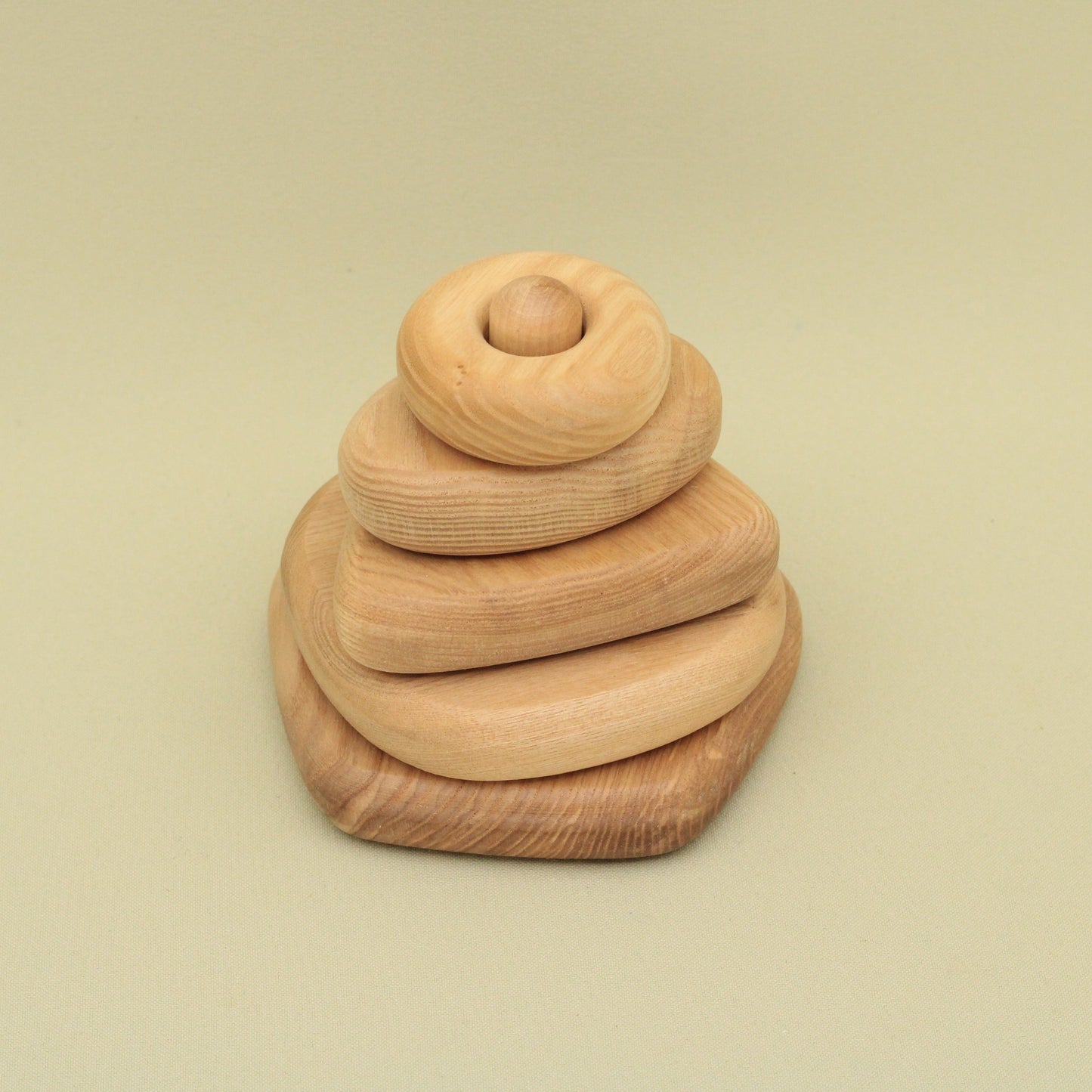 Lotes Toys Natural Geometric Wooden Stacking Pyramid PY26