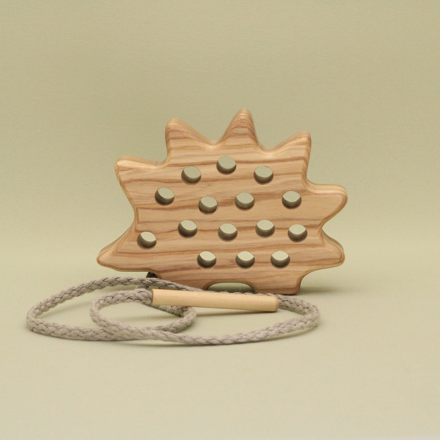 Lotes Toys Natural Wooden Threading Lacing Hedgehog TT17