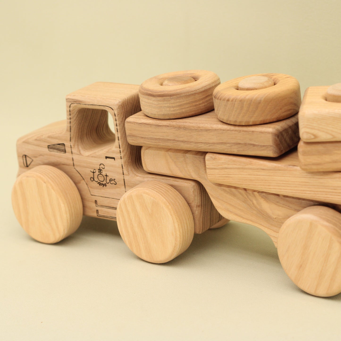 Lotes Toys Wooden Construction Vehicles Car BT52