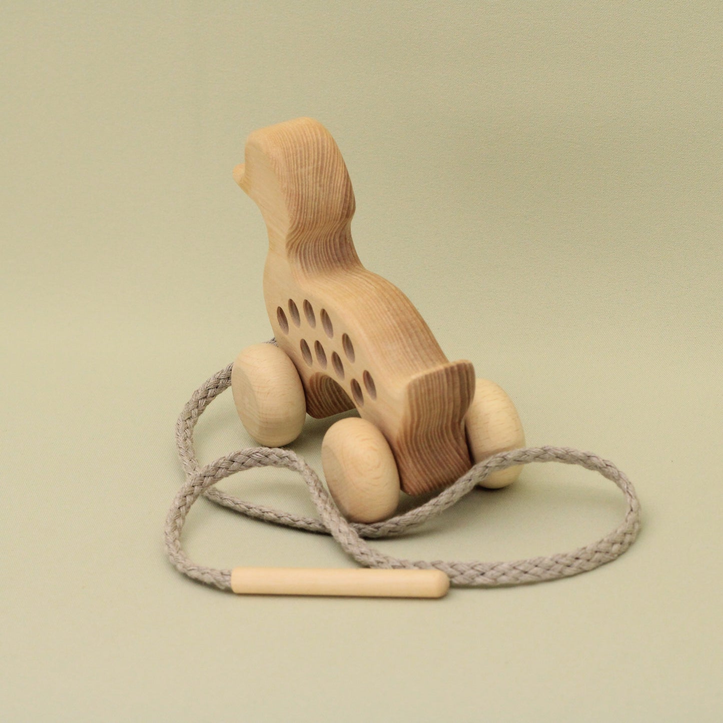 Lotes Toys Natural Wooden Threading Lacing Duck TT53