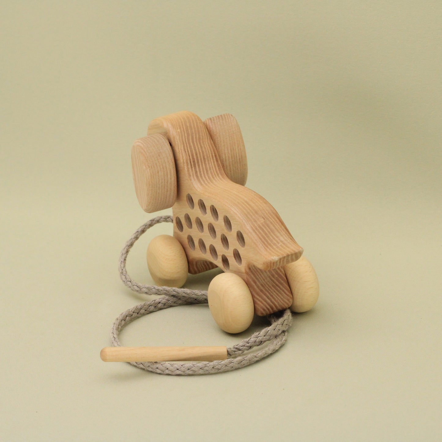 Lotes Toys Natural Wooden Threading Lacing Dog TT43