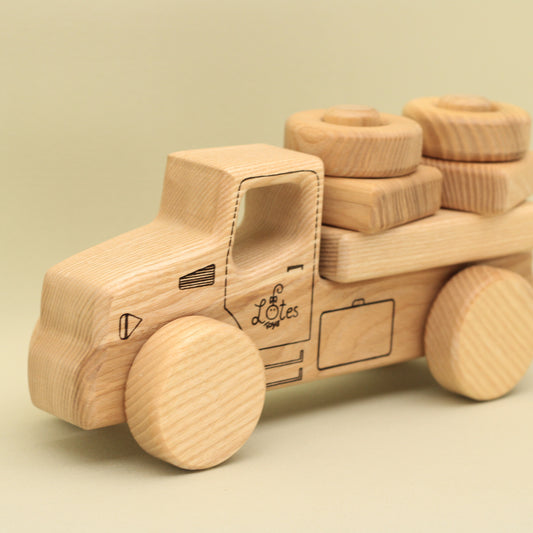 Lotes Toys Wooden Construction Vehicles Car BT51