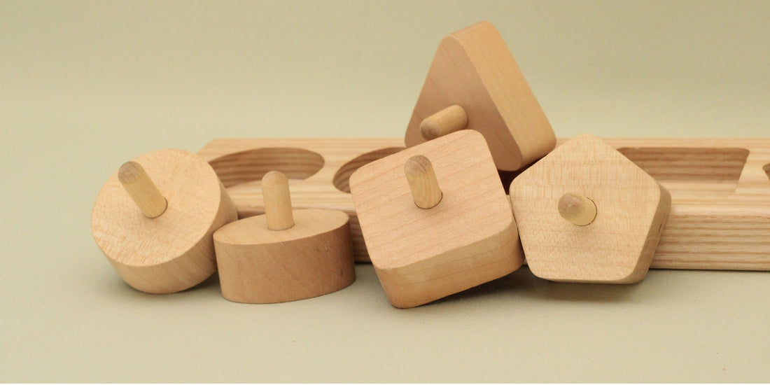 A charming wooden toy set that includes assorted wooden pieces, perfect for fostering imaginative play.