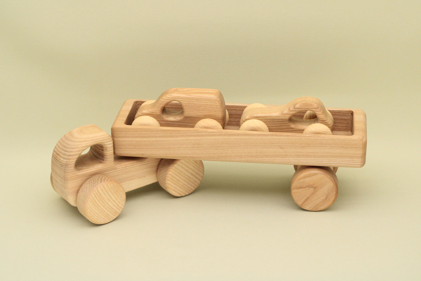 Lotes Toys Wooden Car with Trailer Set, BT74 Set2