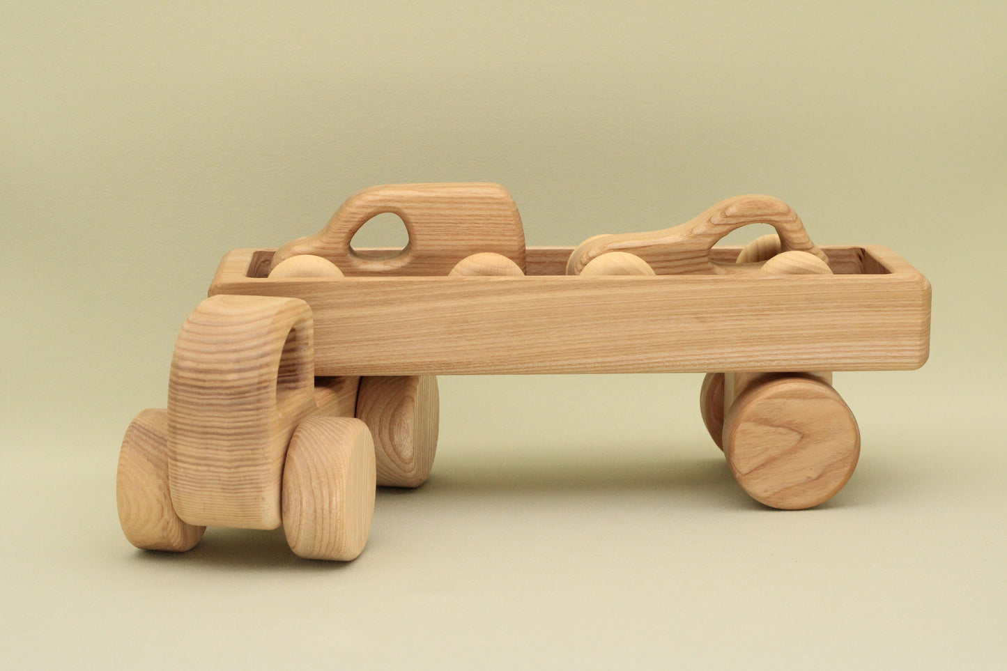 Lotes Toys Wooden Car with Trailer Set, BT74 Set2