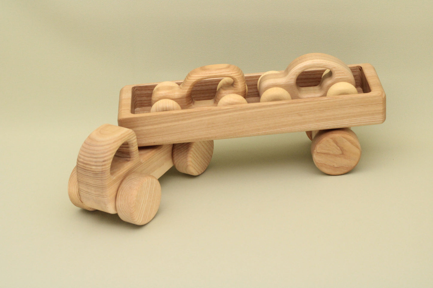 Lotes Toys Wooden Car with Trailer Set, BT74 Set3