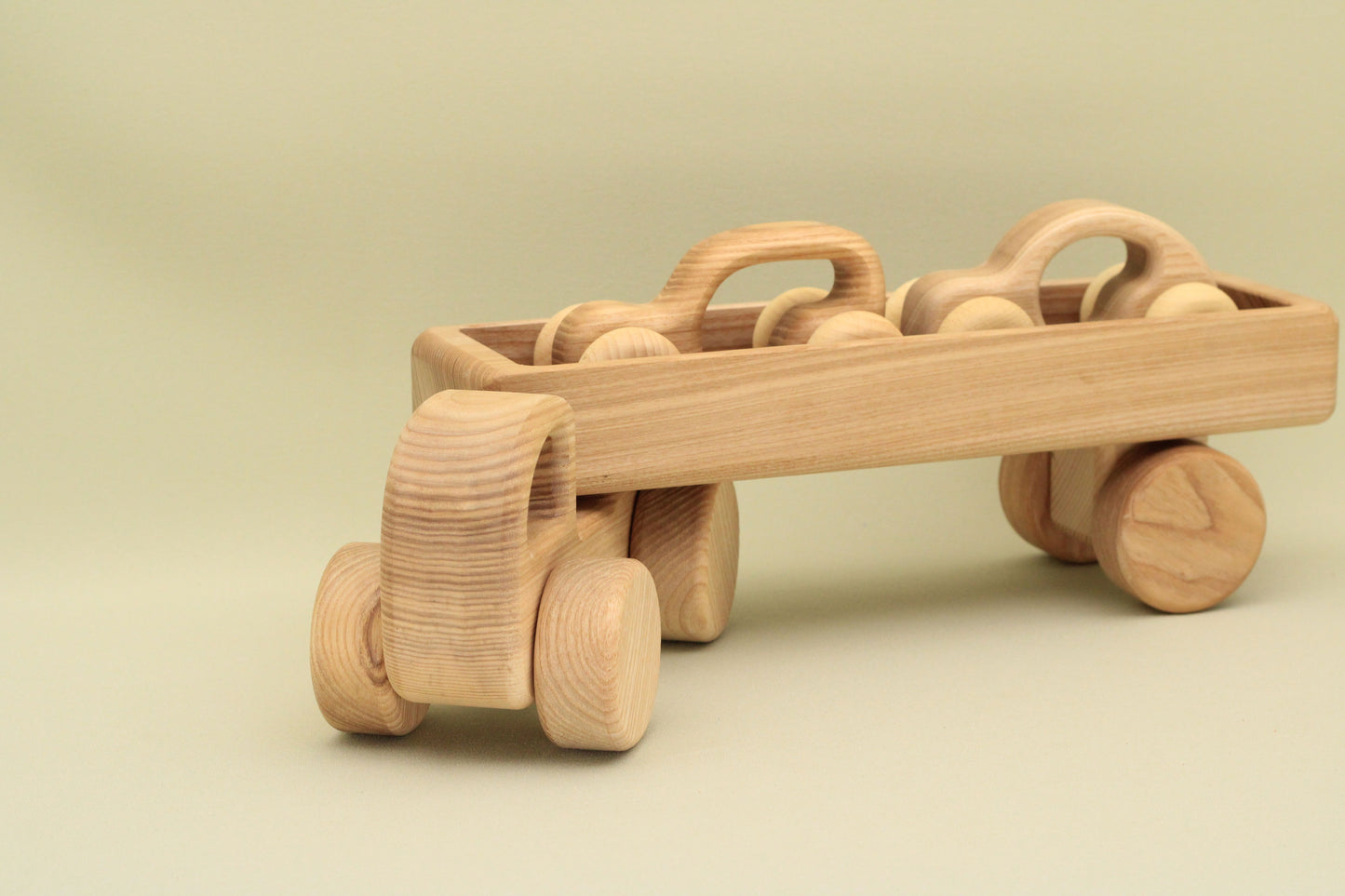 Lotes Toys Wooden Car with Trailer Set, BT74 Set3