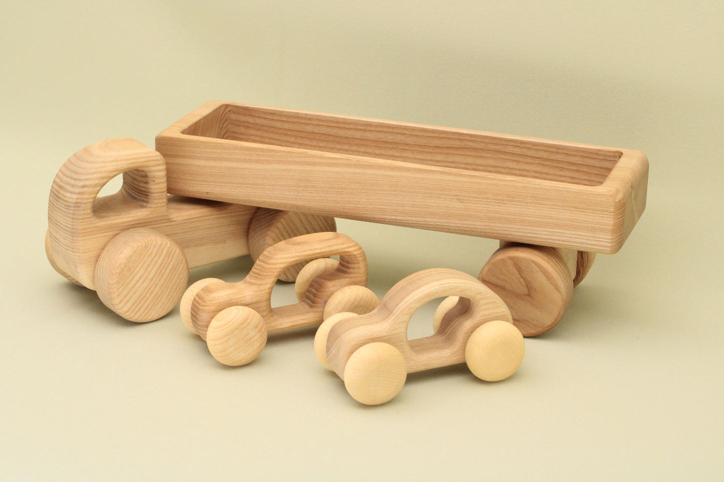 Lotes Toys Wooden Car with Trailer Set, BT74 Set3