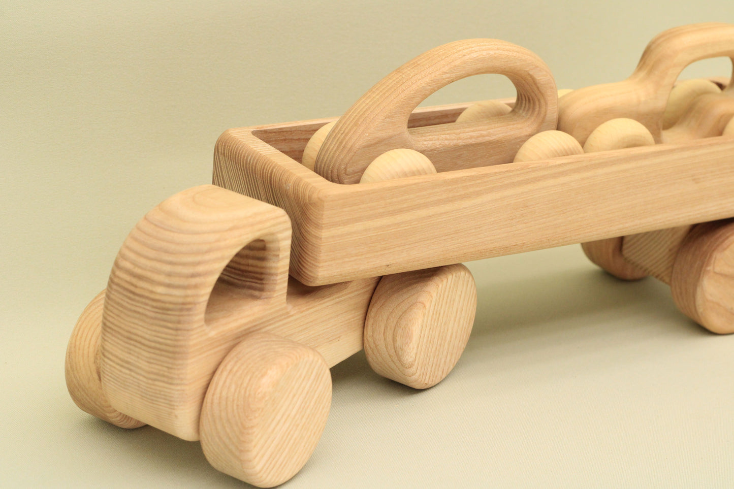 Lotes Toys Wooden Car with Trailer Set, BT74 Set4