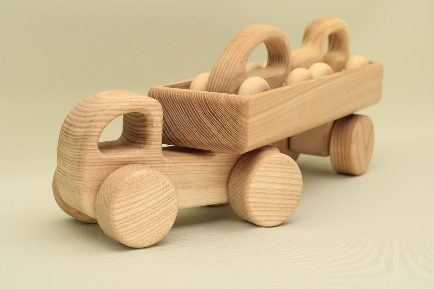 Lotes Toys Wooden Car with Trailer Set, BT74 Set4