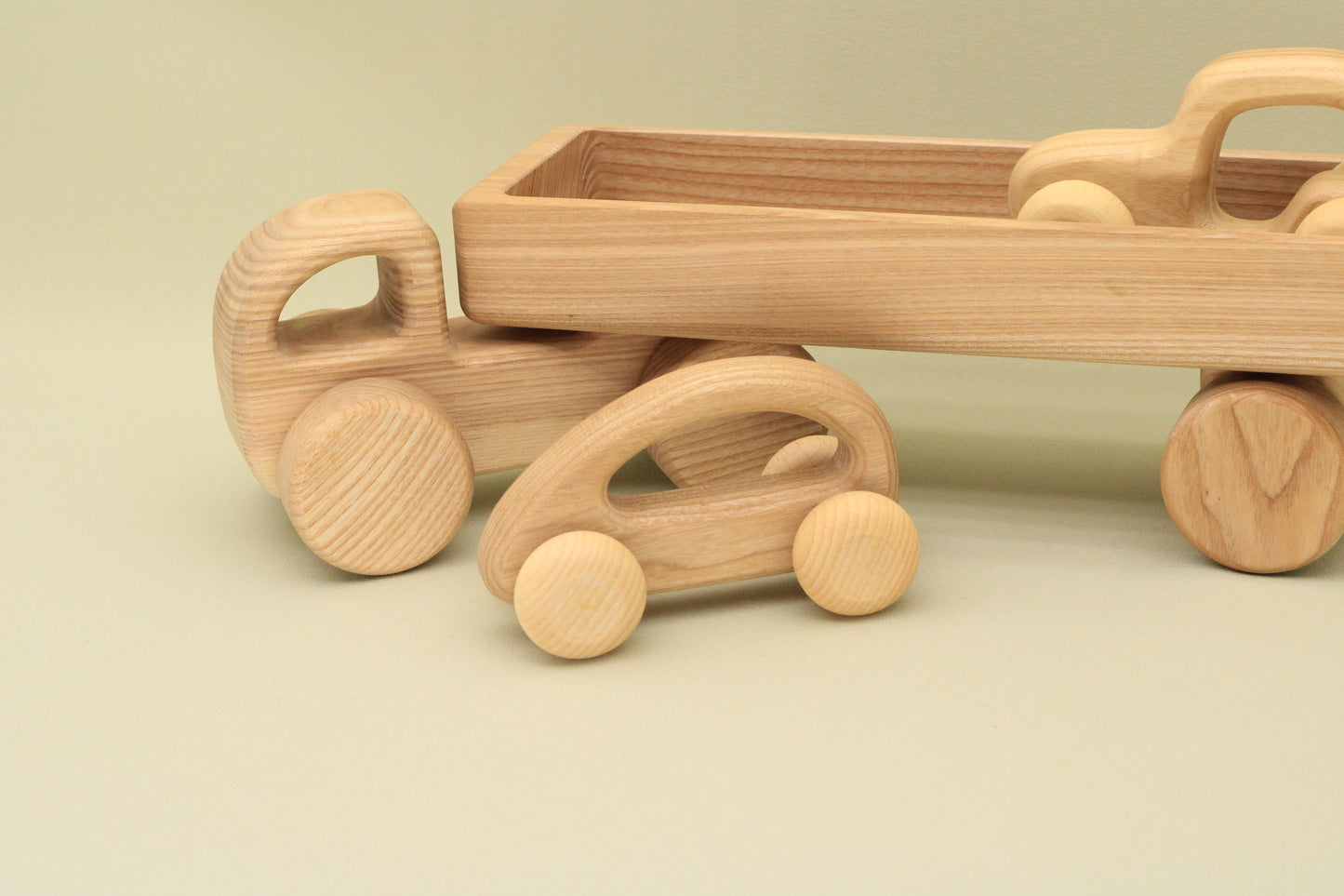 Lotes Toys Wooden Car with Trailer Set, BT74 Set4