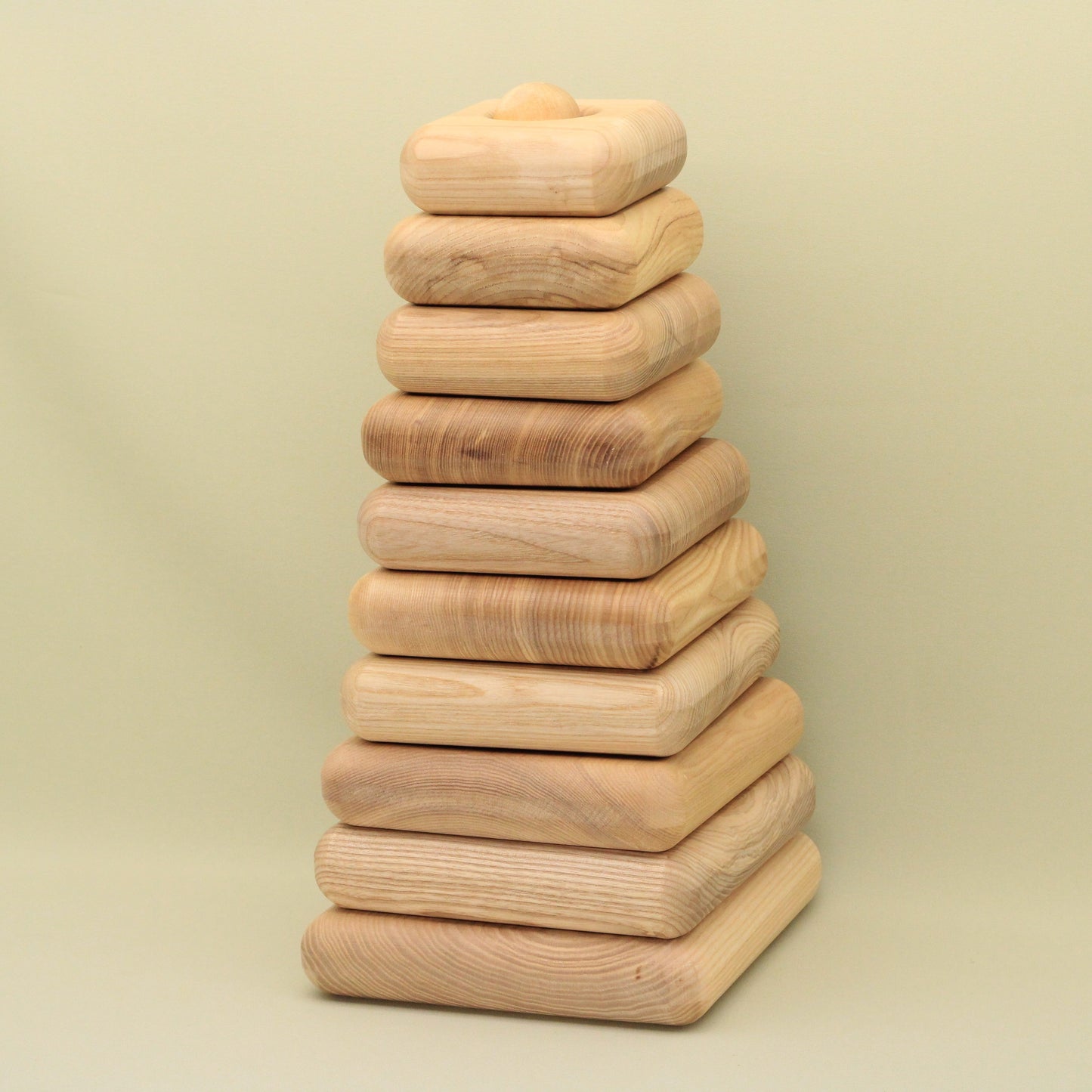 Lotes Toys Natural Giant Square Wooden Stacking Pyramid GP03