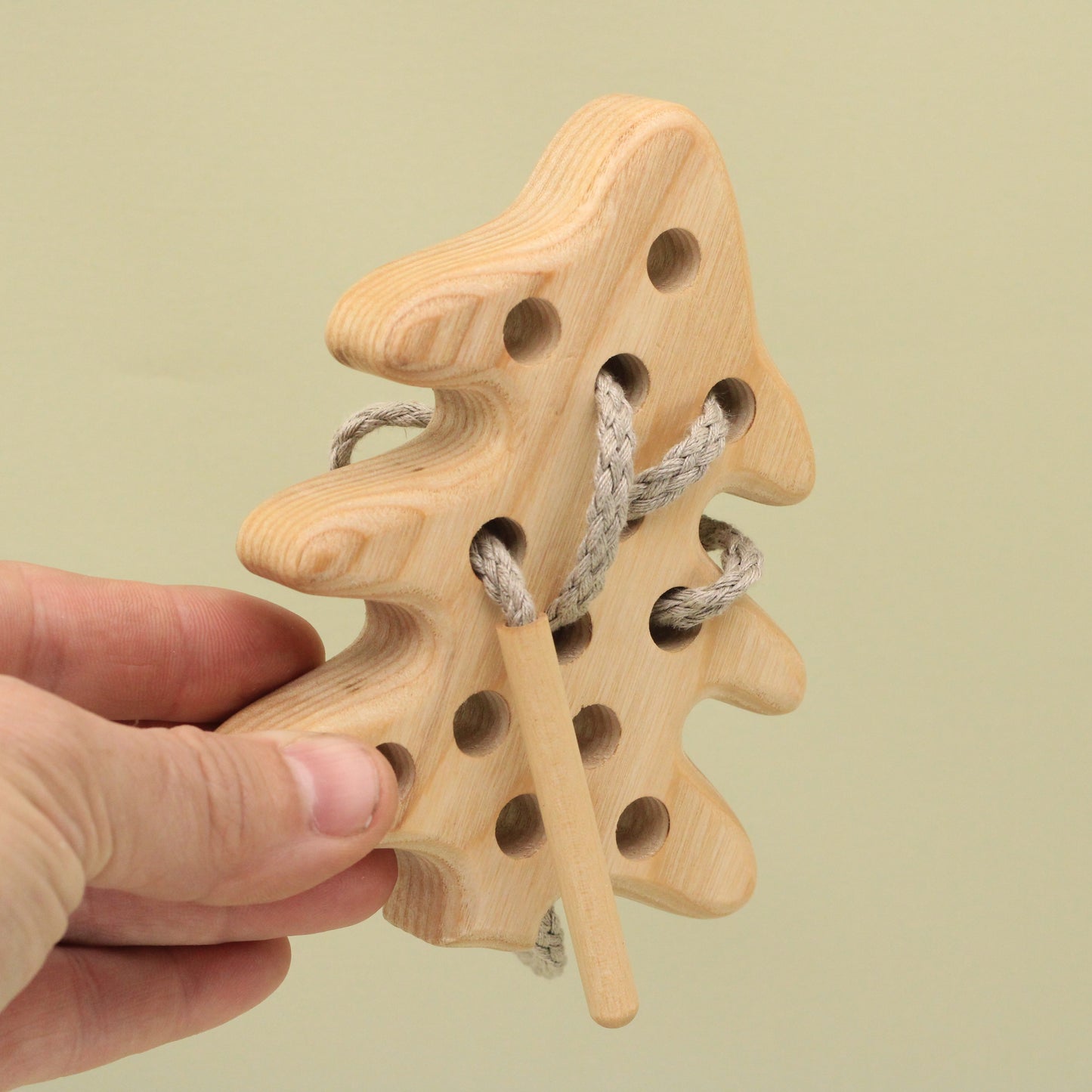 Lotes Toys Natural Wooden Threading Lacing Tree TT16