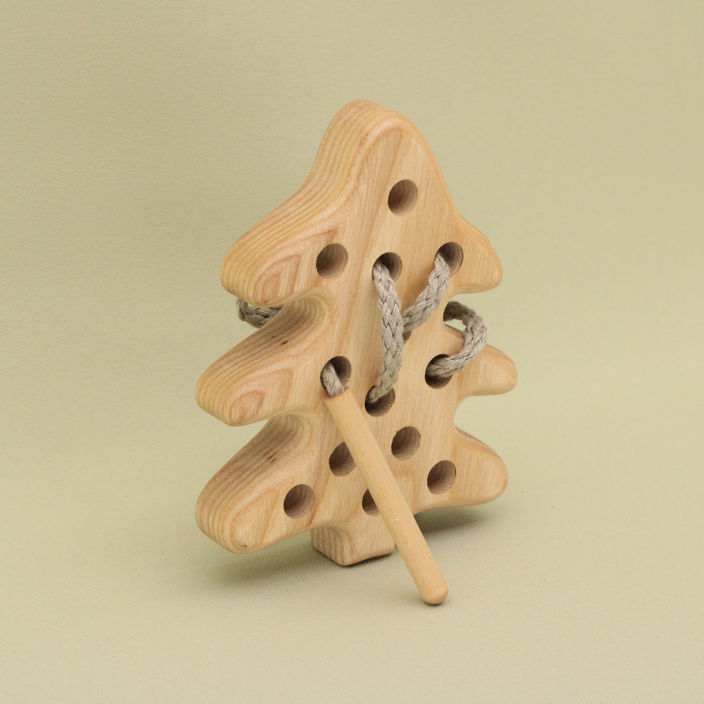 Lotes Toys Natural Wooden Threading Lacing Tree TT16