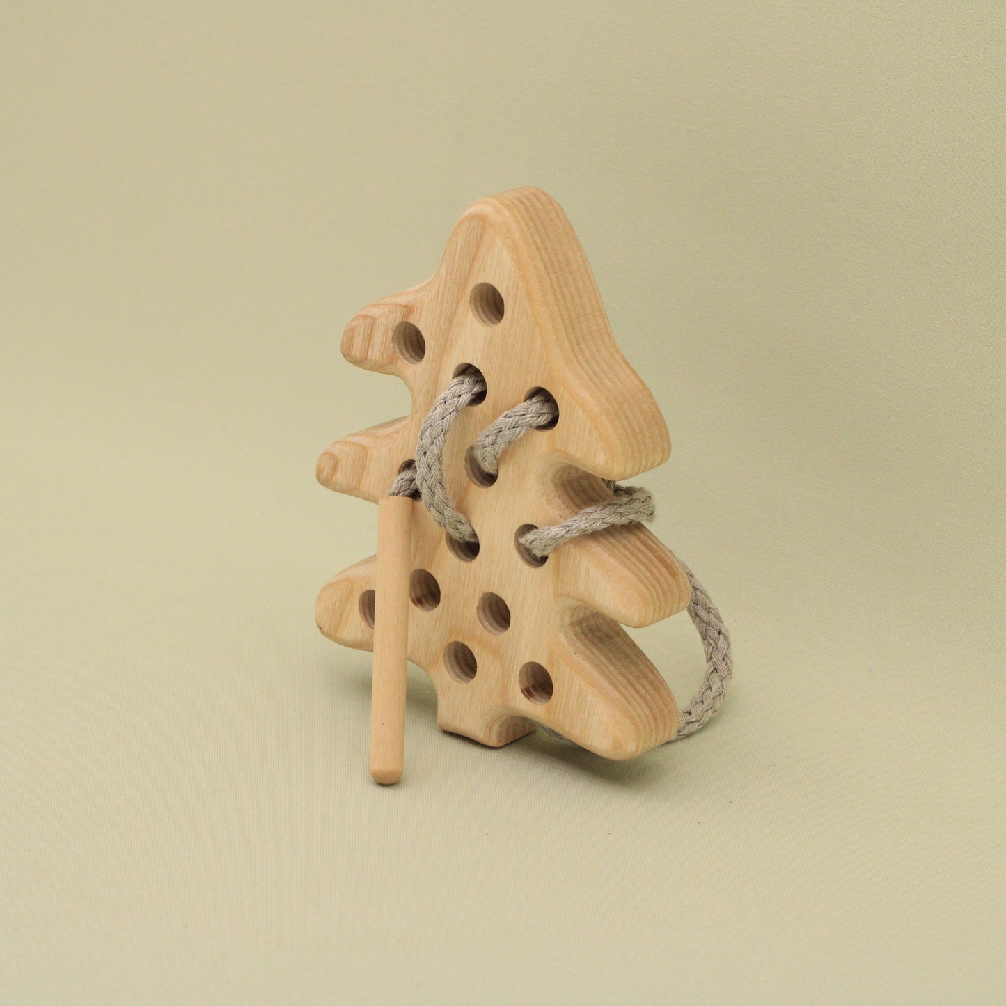 Lotes Toys Natural Wooden Threading Lacing Tree TT16