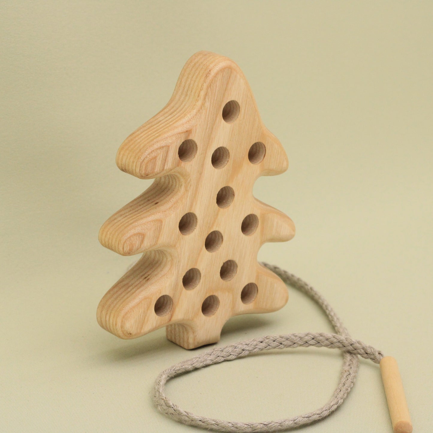 Lotes Toys Natural Wooden Threading Lacing Tree TT16