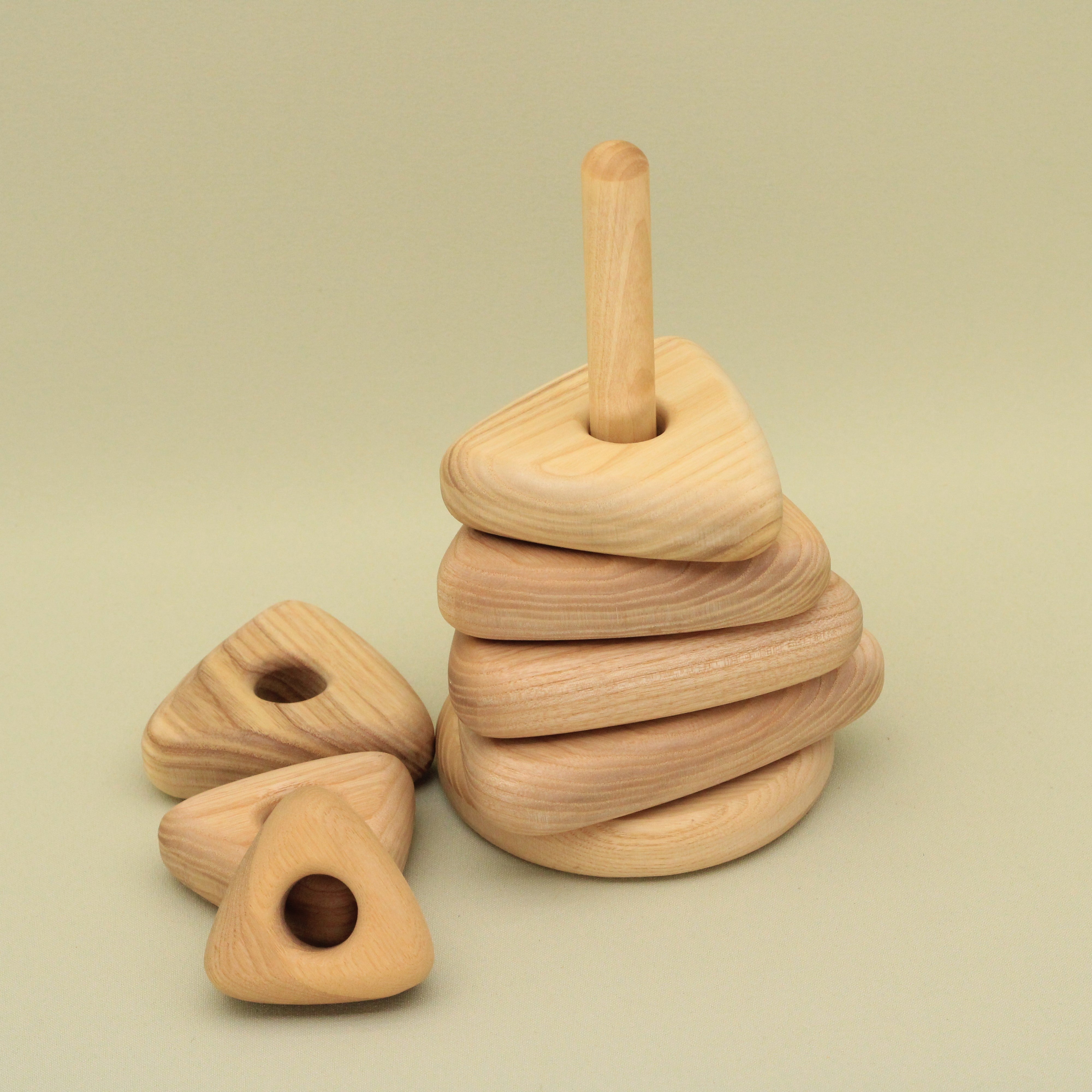 Wooden Triangle Stacking Pyramid | 7 Pieces | Lotes Toys – Lotes Toys ...