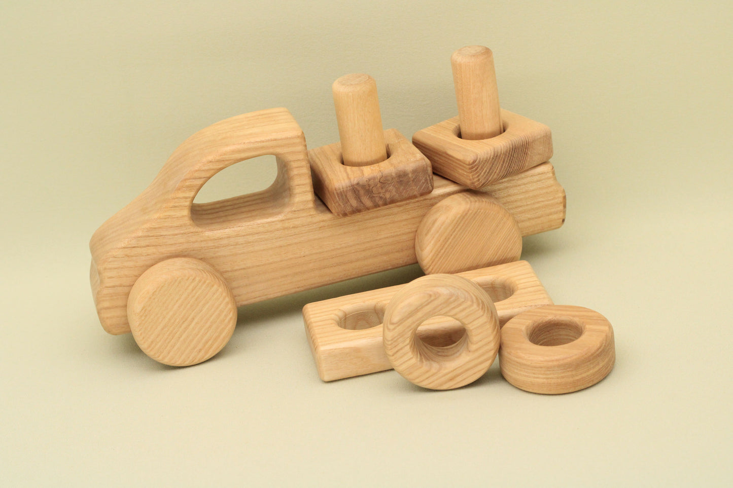 Lotes Toys Wooden Construction Vehicles Car BT09