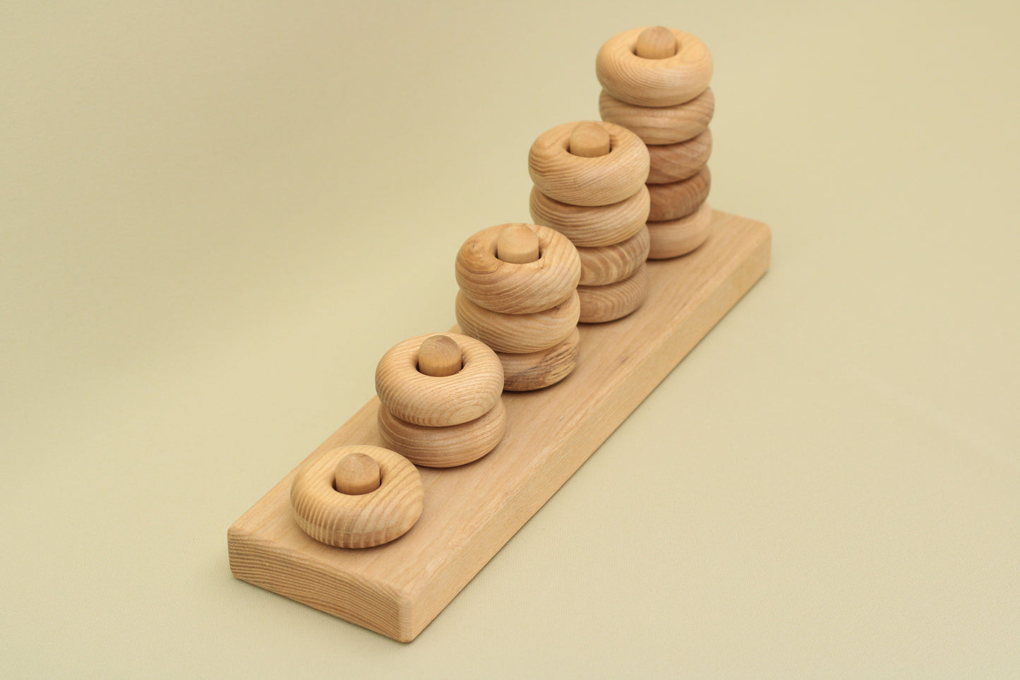 Lotes Toys Natural Stacking Block with Round Shapes PY31