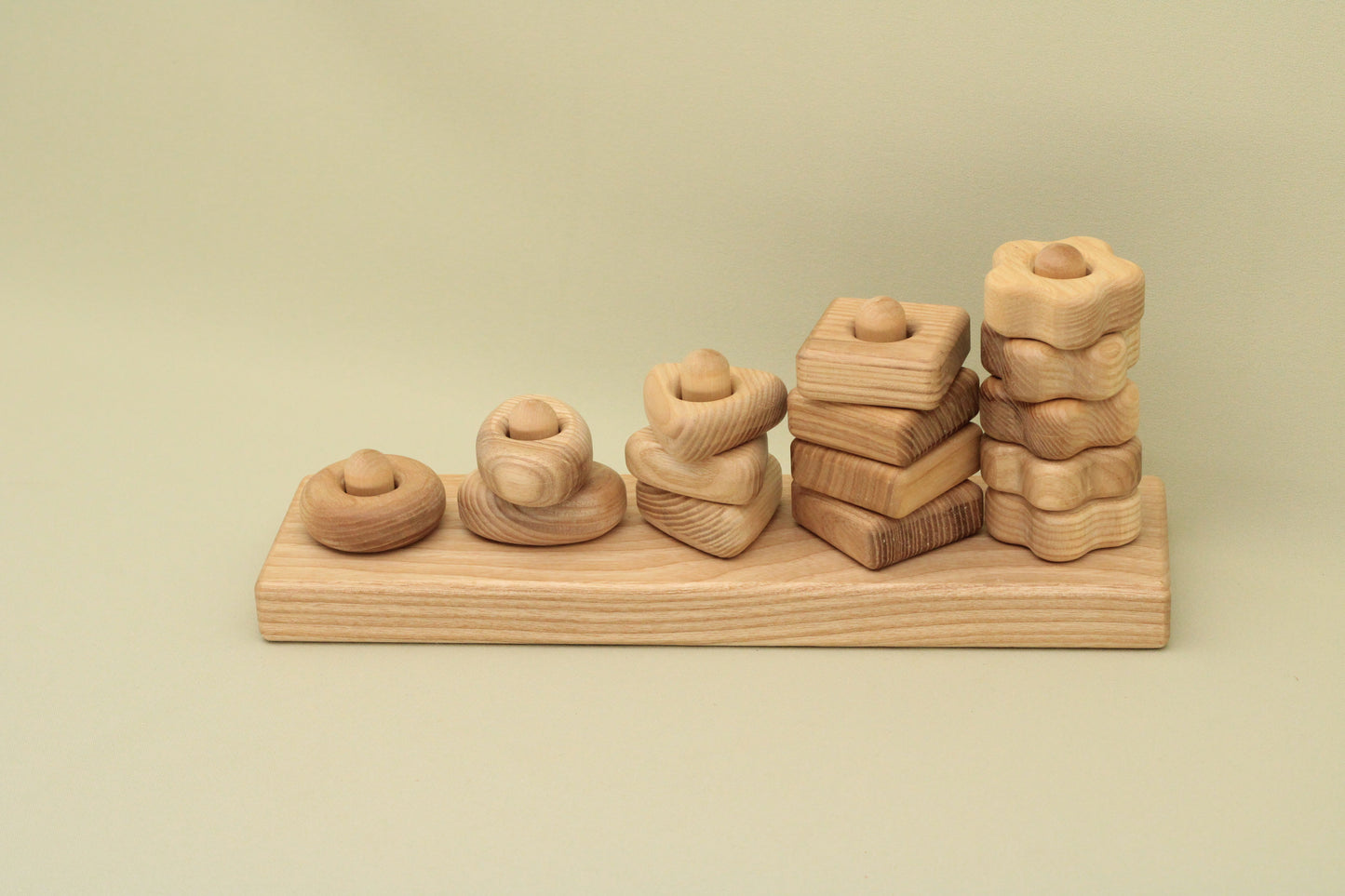 Lotes Toys Natural Stacking Block with Different Shapes PY32