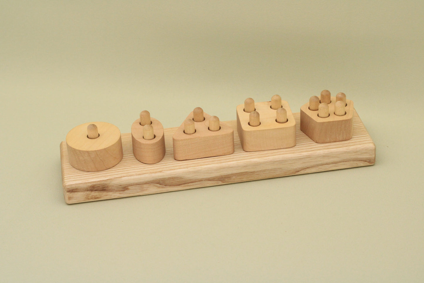 Lotes Toys Natural Stacking Block with Different Mathematical Shapes PY35