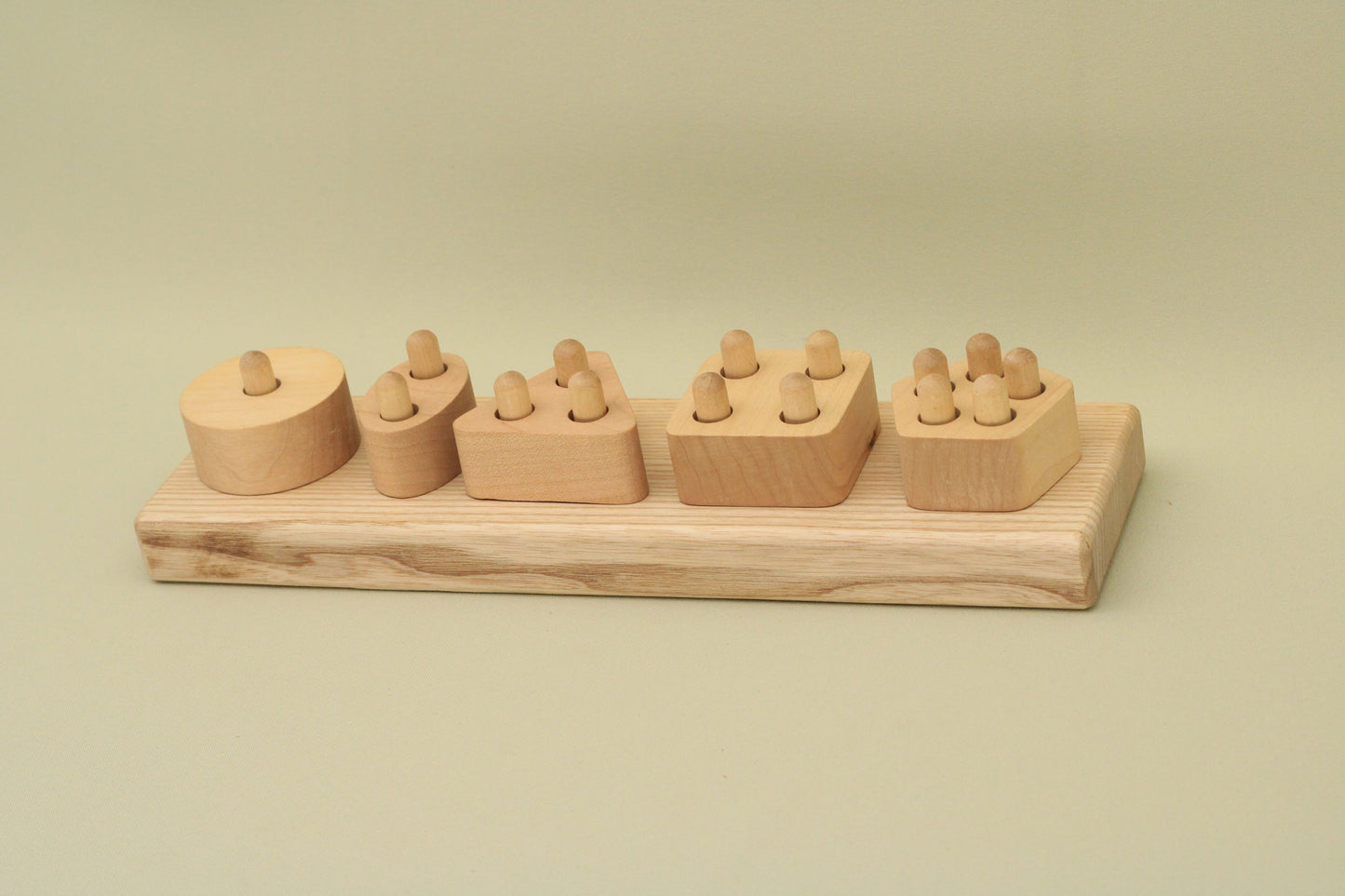 Lotes Toys Natural Stacking Block with Different Mathematical Shapes PY35