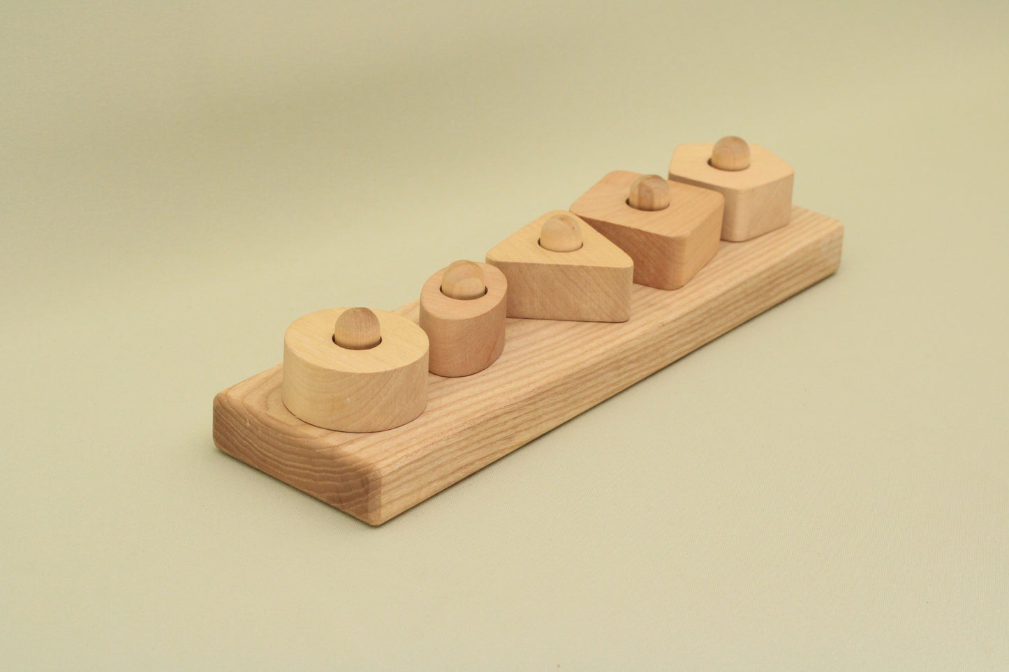 Lotes Toys Natural Stacking Block with Different Mathematical Shapes PY38