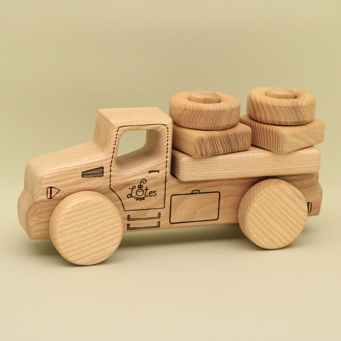 Lotes Toys Wooden Construction Vehicles Car BT51