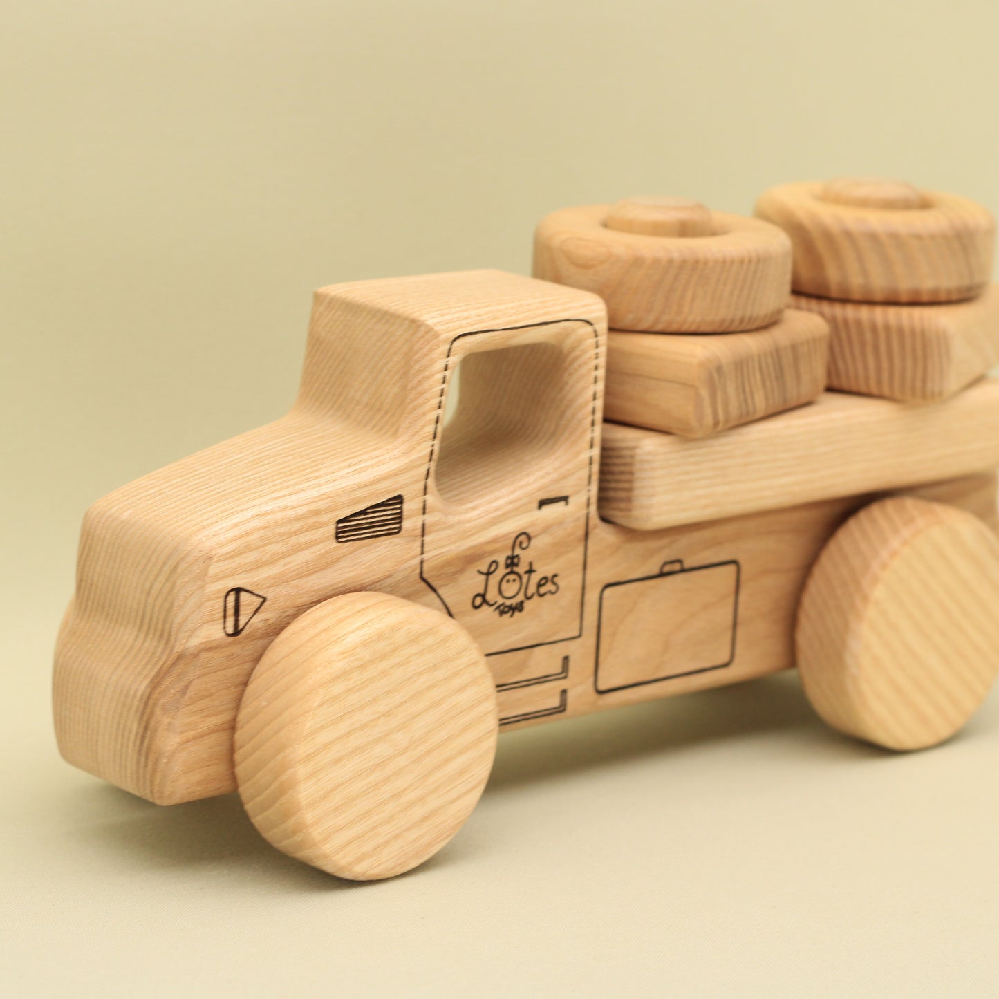 Lotes Toys Wooden Construction Vehicles Car BT51