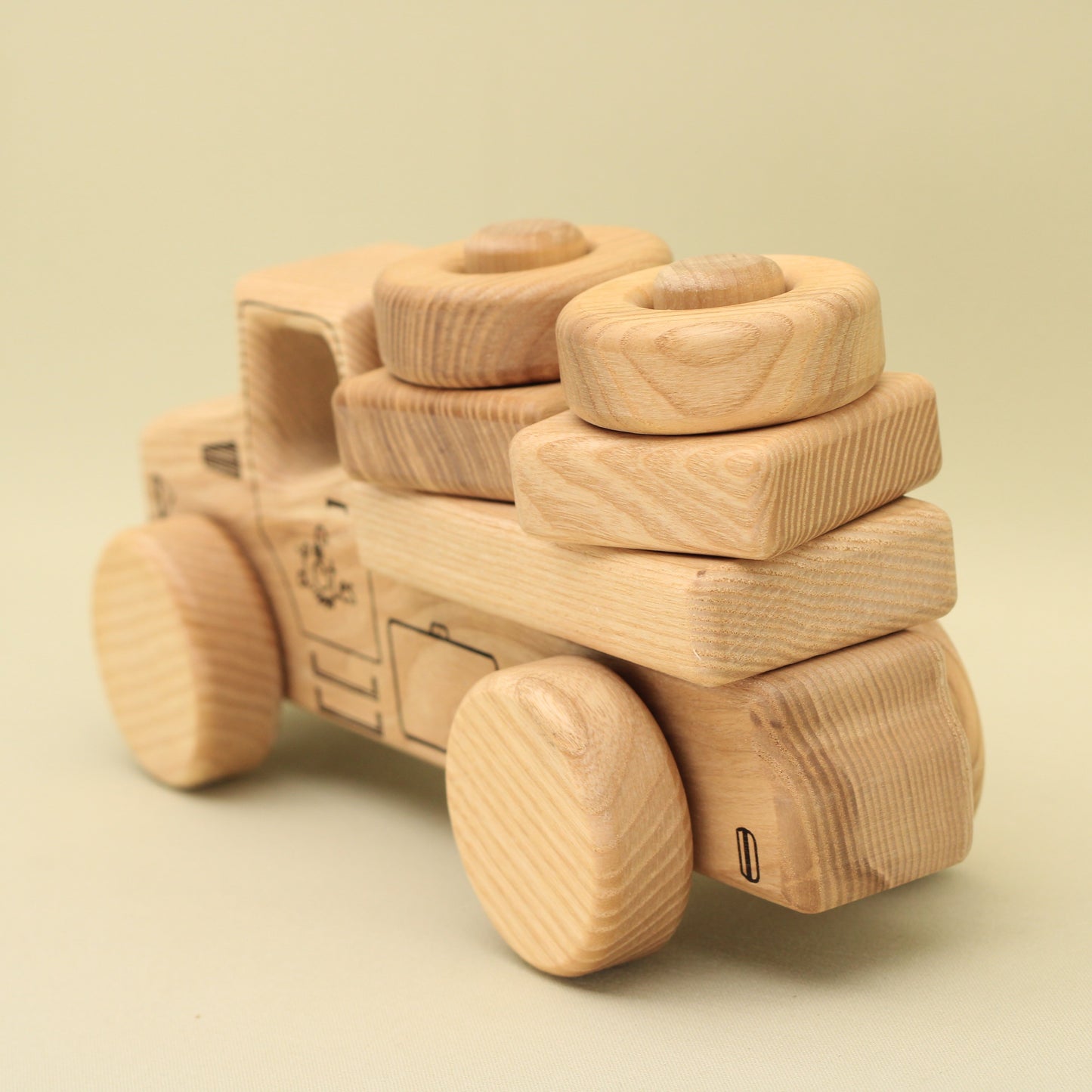 Lotes Toys Wooden Construction Vehicles Car BT51