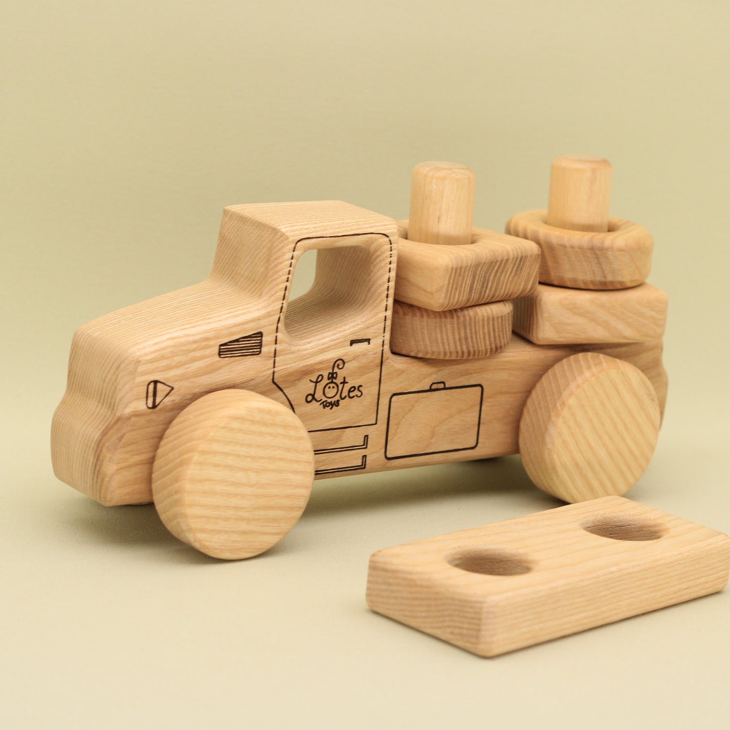 Lotes Toys Wooden Construction Vehicles Car BT51