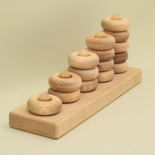Lotes Toys Natural Stacking Block with Round Shapes PY31